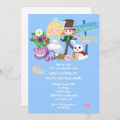 C'est une invitation pour un anniversaire de Wonde (Devant / Derrière)