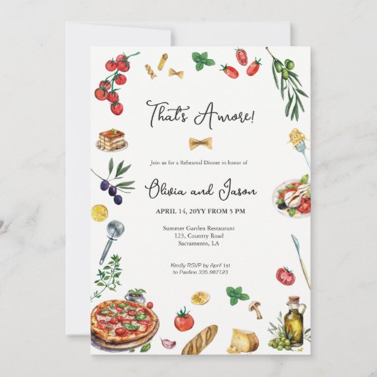 C'est une invitation pour un dîner de répétition i (Devant)