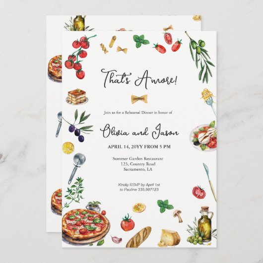 C'est une invitation pour un dîner de répétition i (Devant / Derrière)