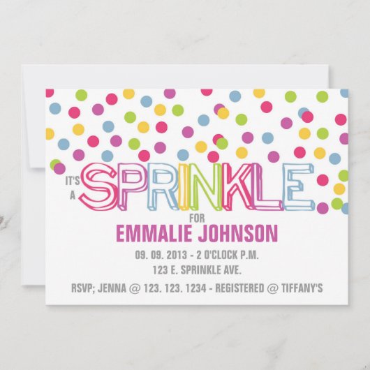 C'EST UNE INVITATION SPRINKLE (Devant)