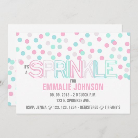 C'EST UNE INVITATION SPRINKLE (Devant / Derrière)