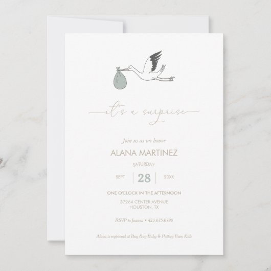 C'est une invitation surprise Baby shower de cigog (Devant)