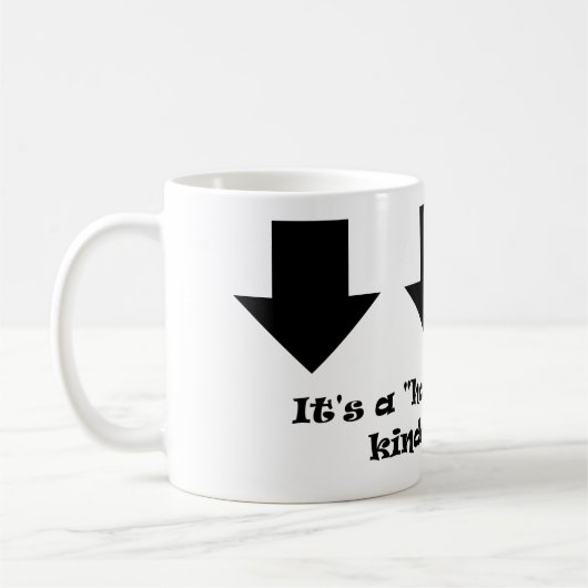C'est une journée "à moitié vide" ! tasse à café (Gauche)