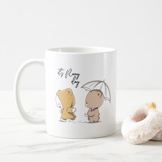 C'est une journée pluvieuse | 11# Mug Classique (Avec donut)