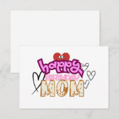 C'est une joyeuse carte de maman d'anniversaire DE (Devant / Derrière)