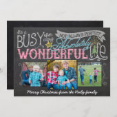 C'est une merveilleuse carte de vacances en tablea (Devant / Derrière)