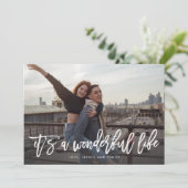 C'est une merveilleuse carte photo de Noël (Debout devant)