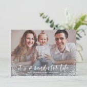 C'est une merveilleuse carte photo de Noël (Debout devant)