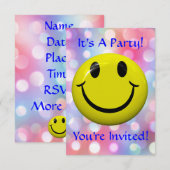 C'est une partie ! Amusement, invitation colorée (Devant / Derrière)