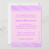 C'est une photo de fille carte de faire-part bébé  (Dos)