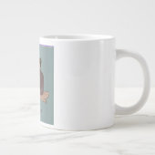 C'est une tasse de café couleur cyan clair pour un (Droite)