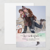 C'est une vie merveilleuse 1 photo Carte de Noël (Devant / Derrière)