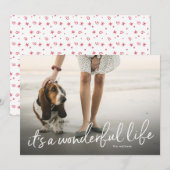 C'est une vie merveilleuse Carte photo de vacances (Devant / Derrière)