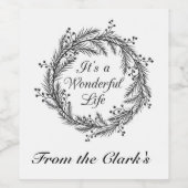 C'est une vie merveilleuse - Étiquette de vin de N (Étiquettes simples)