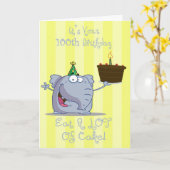 C'est votre 100e anniversaire Mangez plus Carte de (Fleur jaune)