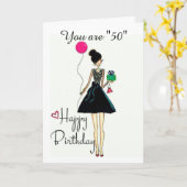 **C'EST VOTRE **50** ANNIVERSAIRE ! ! !** Carte AN (Fleur jaune)