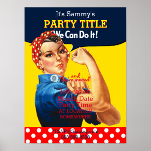 C'est votre affiche de fête de Rosie Personnalisez