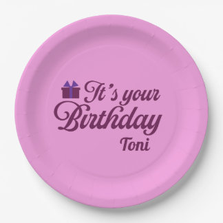 C'est votre anniversaire assiettes en papier