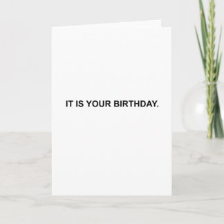 C'est votre anniversaire. Carte