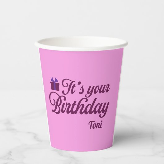 C'est Votre Anniversaire Gobelets En Papier (Recto)