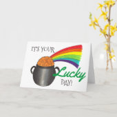 C'est votre carte de félicitations Rainbow Day Luc (Fleur jaune)