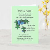 C'est votre carte de puzzle (papillon) - vert (Fleur jaune)