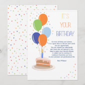 C'est votre carte de voeux d'anniversaire (Devant / Derrière)
