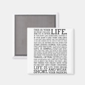 "C'EST VOTRE VIE" aimant frigo (Recto/Verso)