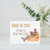 C'est vous qui lisez cette carte Fête des pères (Debout devant)