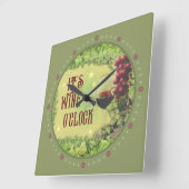 C'est Wine o'clock Horloge murale (Angle)