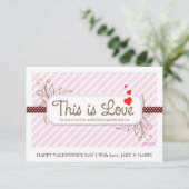 CET AMOUR Carte de la Saint-Valentin (Rose) (Debout devant)