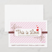 CET AMOUR Carte de la Saint-Valentin (Rose) (Devant / Derrière)