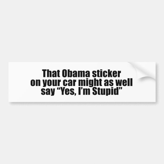 Cet autocollant d'Obama pourrait aussi bien (Devant)