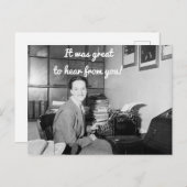 C'était génial d'entendre de votre carte postale (Devant / Derrière)