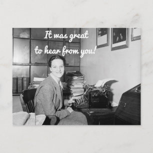 C'était génial d'entendre de votre carte postale