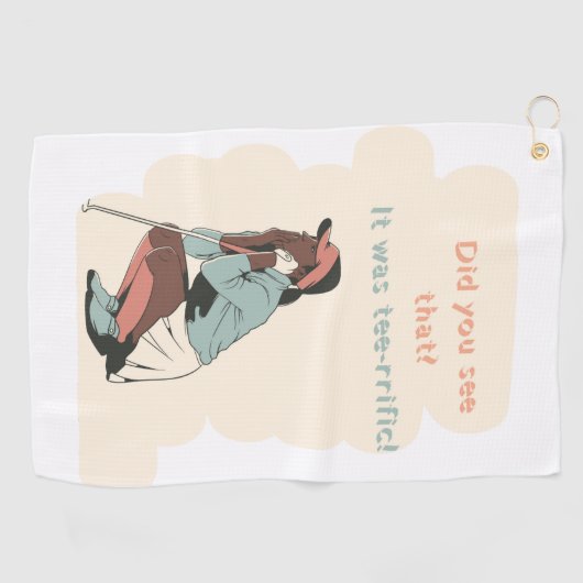 "C'était Tee - génial !" Serviette de golf (Horizontal)