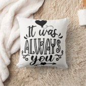 C'Était Toujours Toi" Coussin Décoratif (Couverture)