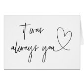 C'était toujours vous carte de jour du mariage (Devant horizontal)