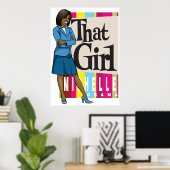 Cette affiche de fille (Bureau à domicile)