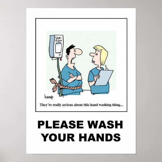 Cette affiche de lavage de mains (Devant)