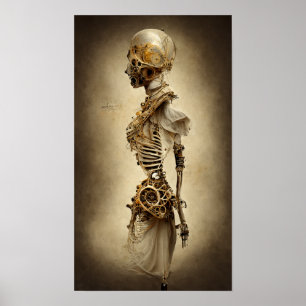 Cette affiche design steampunk vintage