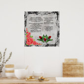 Cette affiche poétique de rose (Cuisine)