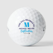 'Cette balle appartient' Papa Blue Monogram (Recto)