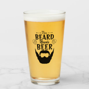 Cette barbe a besoin d'une bière, Tasse en verre