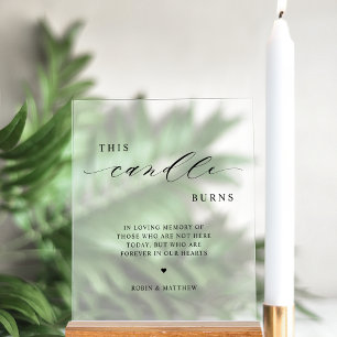 Cette Bougie Brûle, En Mémoire Mariage Gelé Style