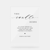 Cette Bougie Brûle, En Mémoire Mariage Gelé Style (Recto)