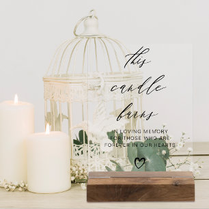 Cette bougie brûle la table mémoire Mariage