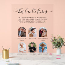 Cette bougie brûle Photo Mariage Mémorial Acryliqu
