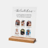 Cette bougie brûle Table de mémorial de mariage en (Angle)
