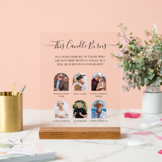 Cette bougie brûle Table de mémorial de mariage en (Mariage)